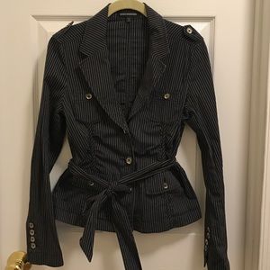 Express striped button down career top jacket sz 8